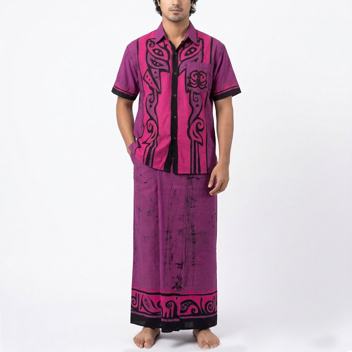 Royal Plum Batik Sarong Set
