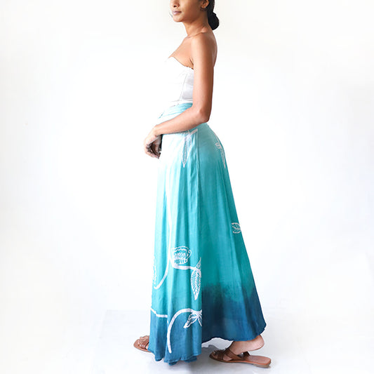 Indigo Garden Batik Skirt