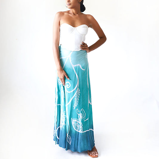 Indigo Garden Batik Skirt