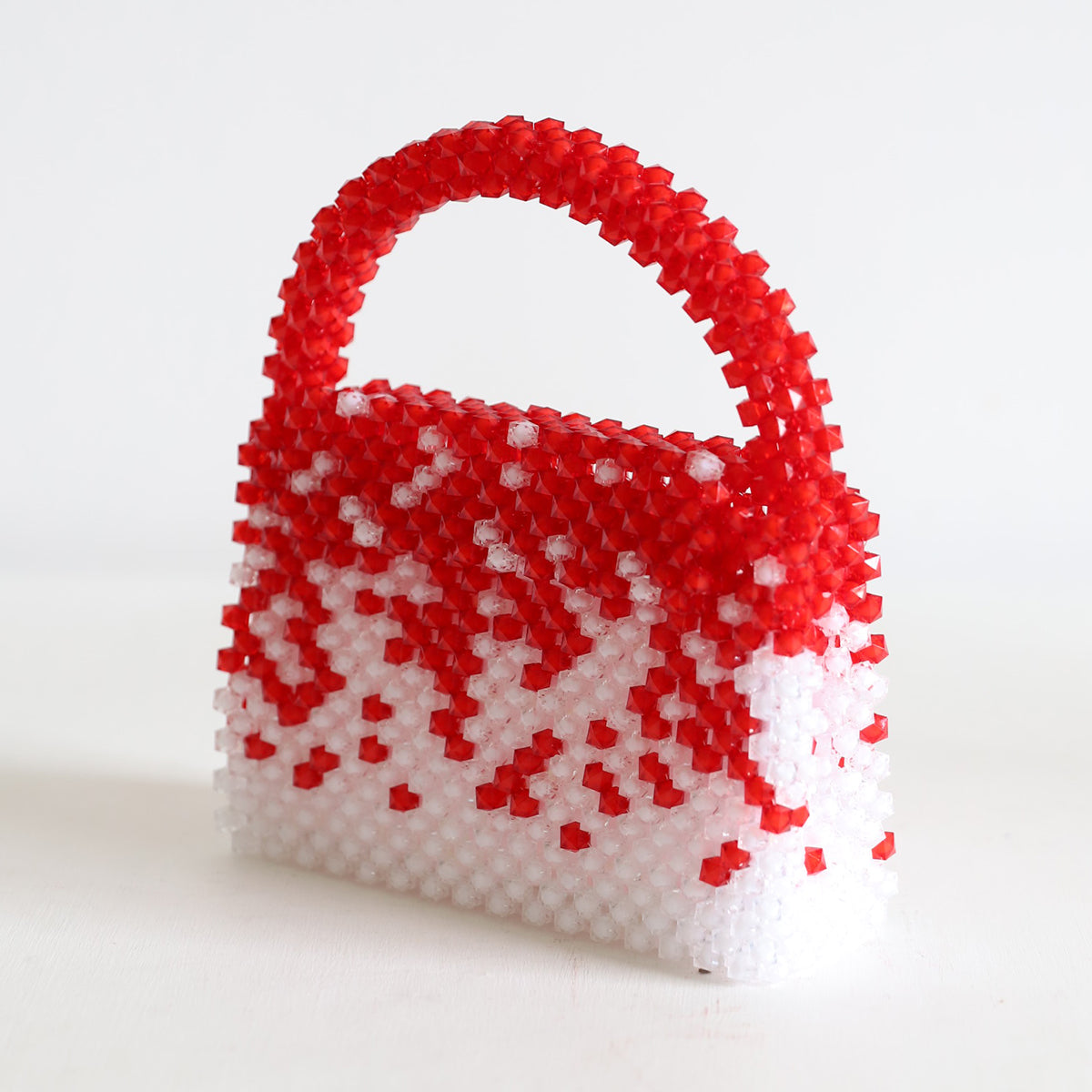 Crimson Charm Beaded Bag