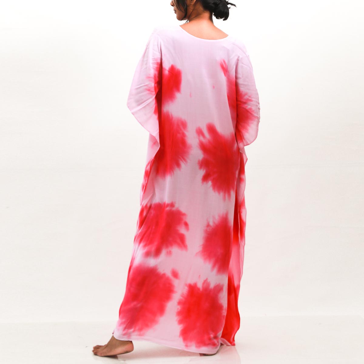 Pink Patch Tie Dye Kaftan