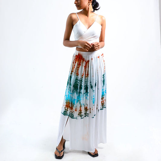 Leafy Tie Dye Skirt
