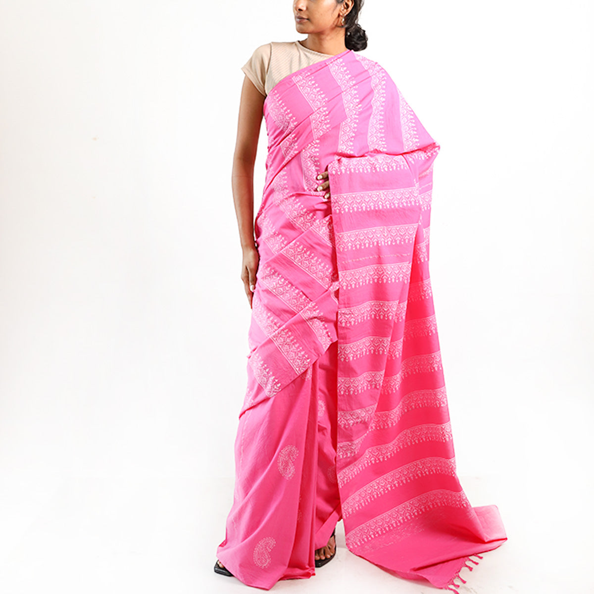 Fuchsia Radiance Saree