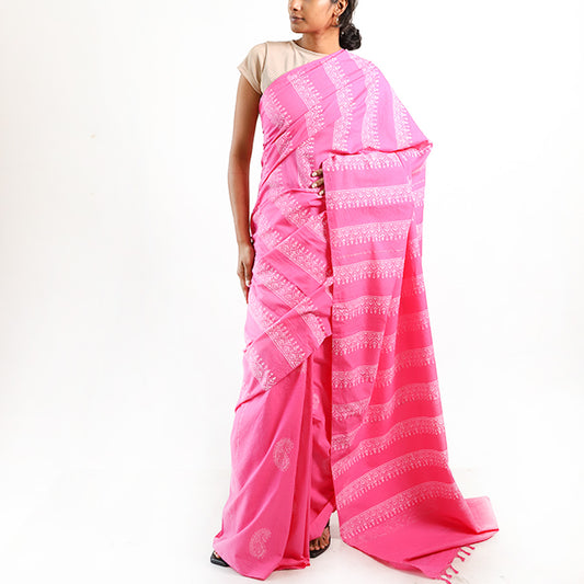 Fuchsia Radiance Saree