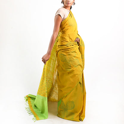 Golden Mustard Saree