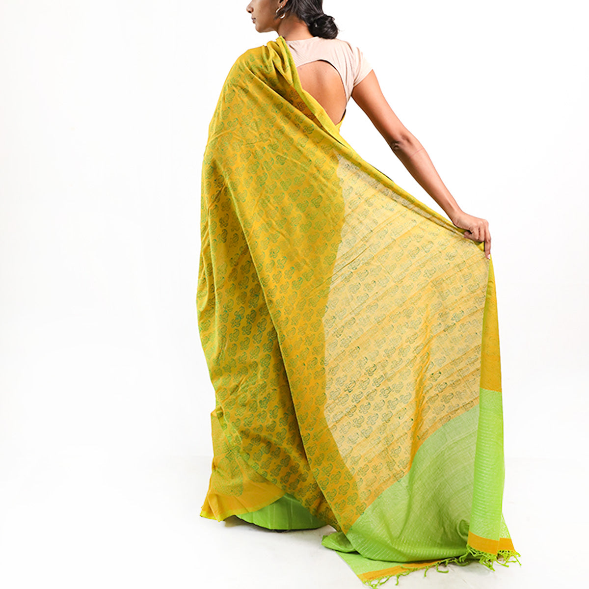 Golden Mustard Saree