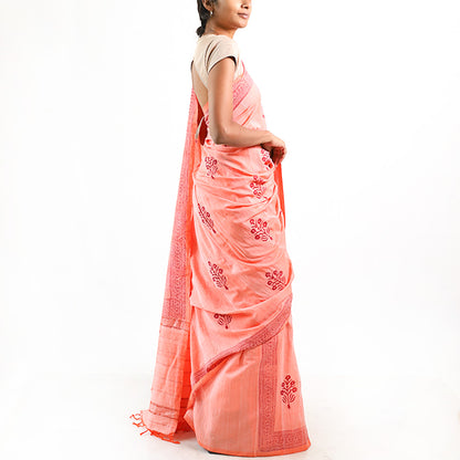 Peach Whisper Saree