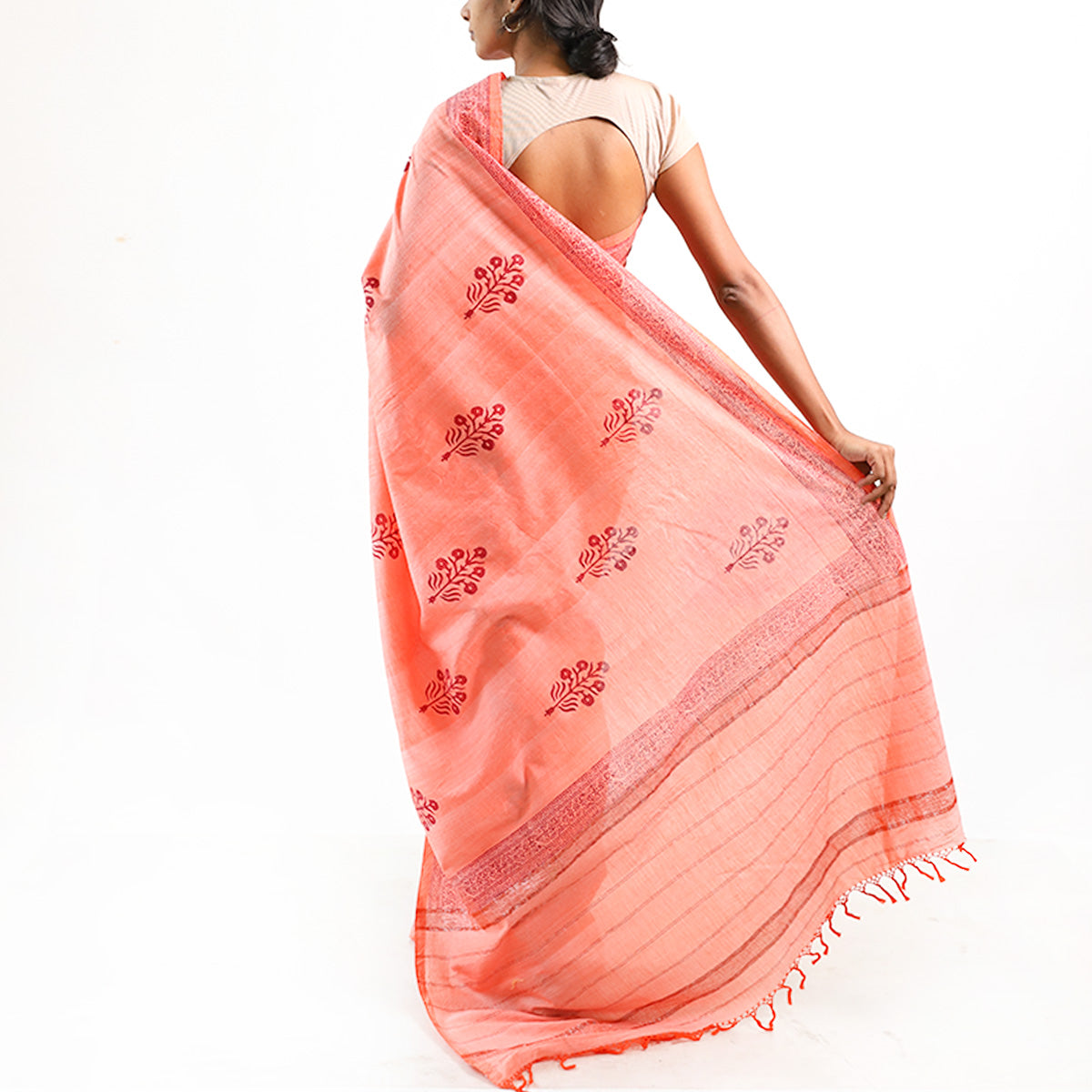 Peach Whisper Saree