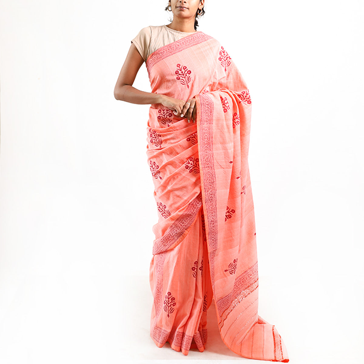 Peach Whisper Saree