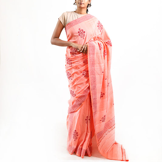 Peach Whisper Saree