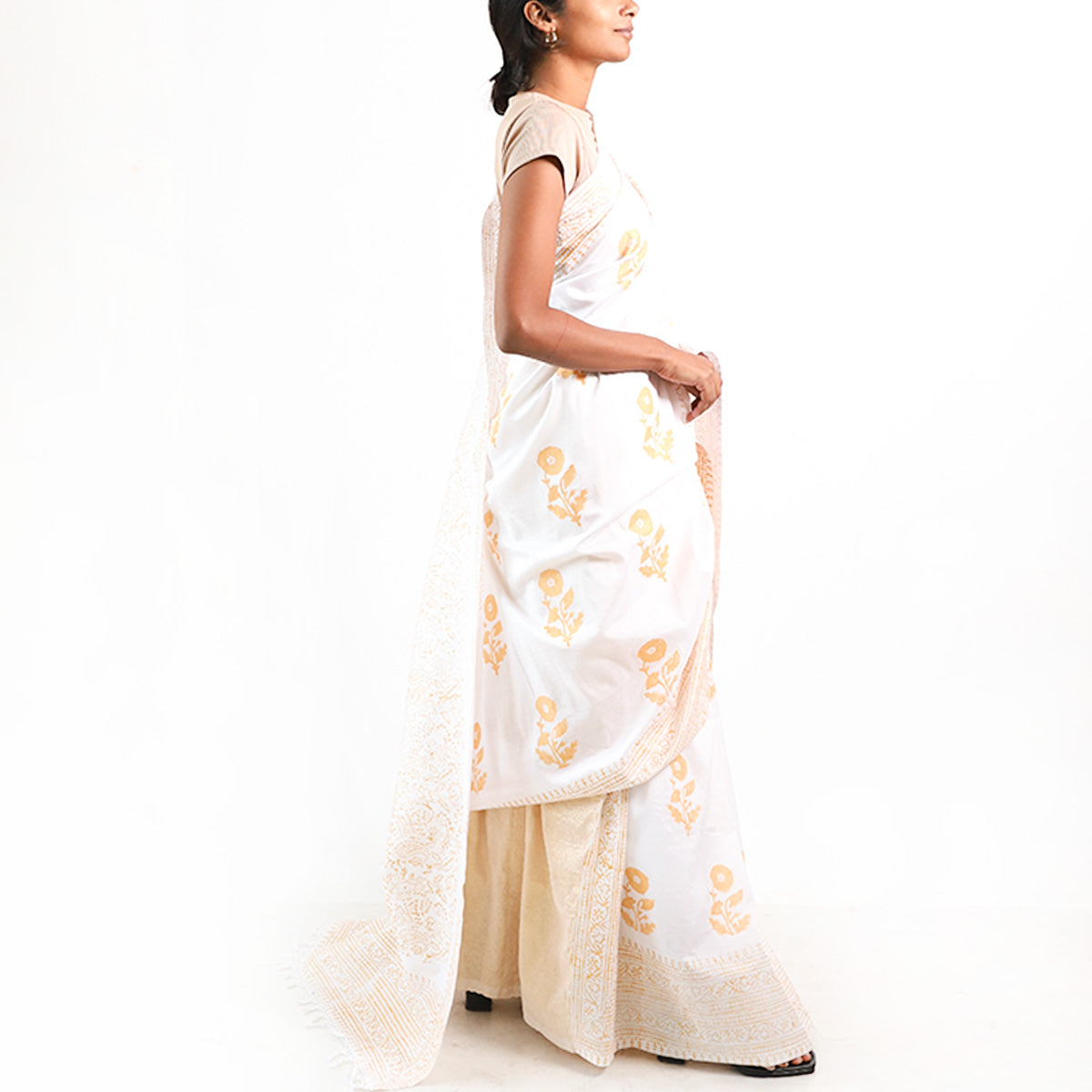 Ivory Luxe Saree
