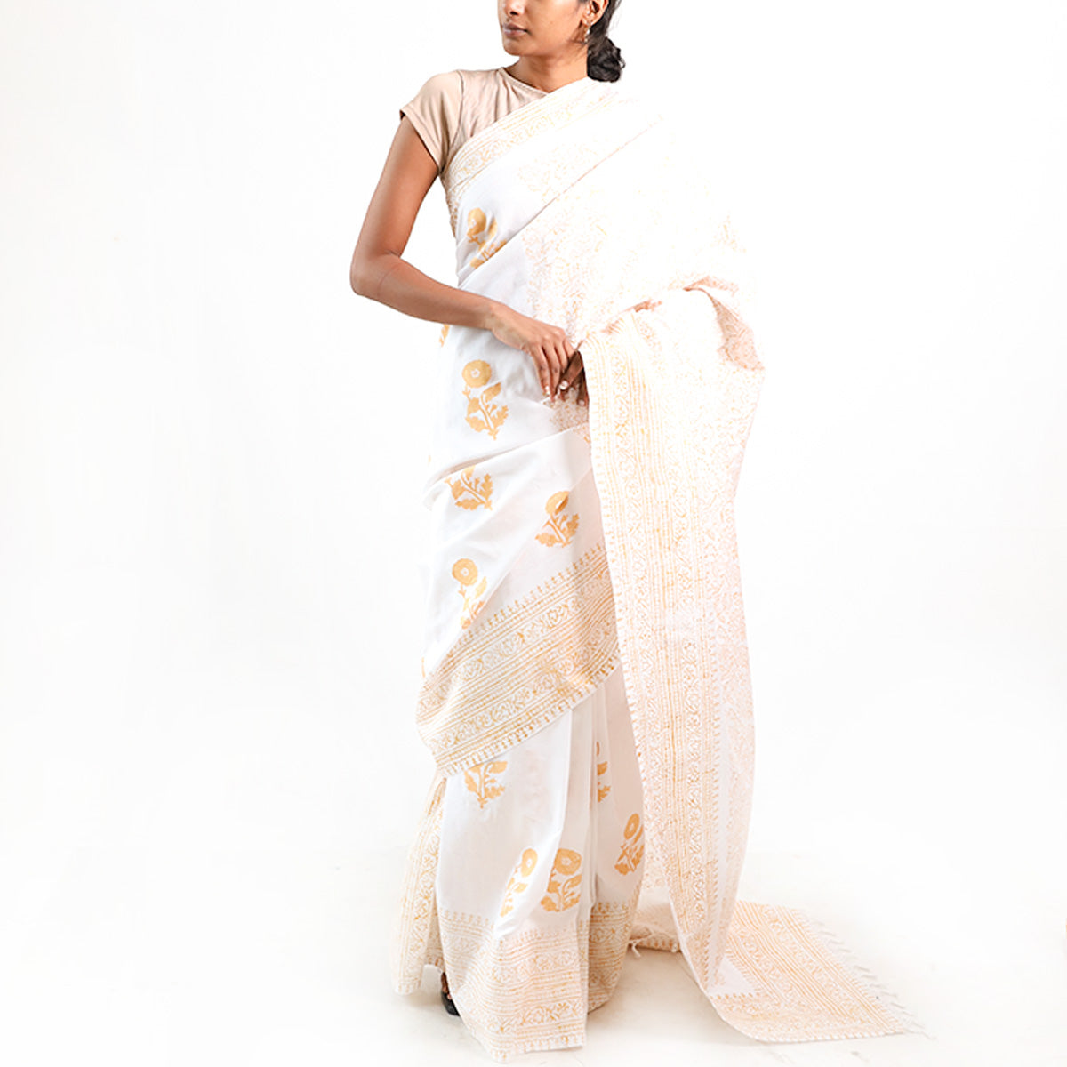 Ivory Luxe Saree
