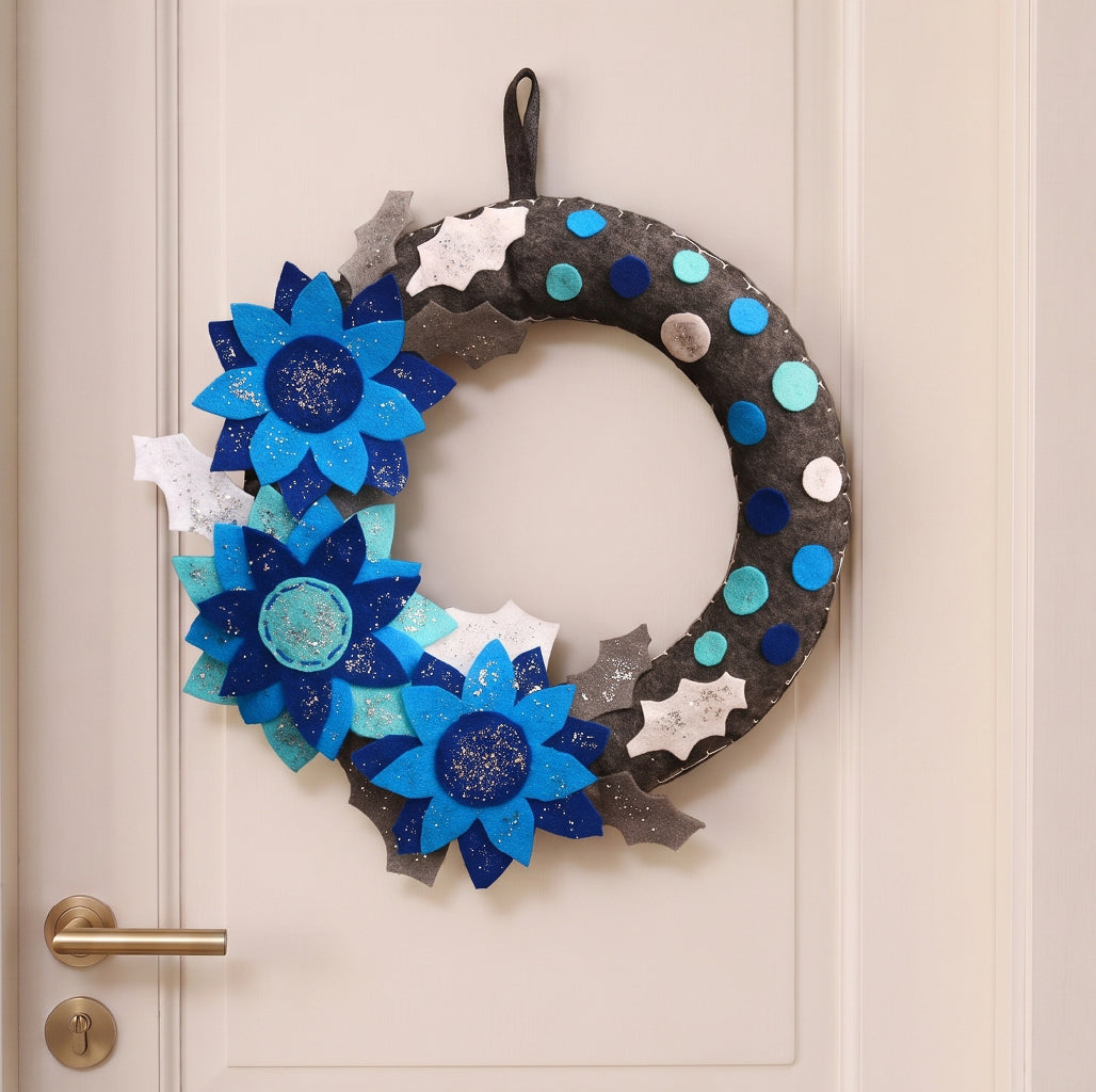 Blue Christmas Wreath
