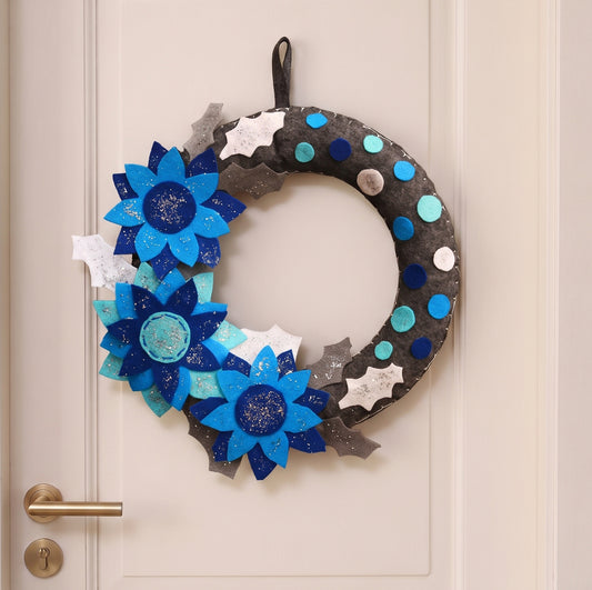 Blue Christmas Wreath