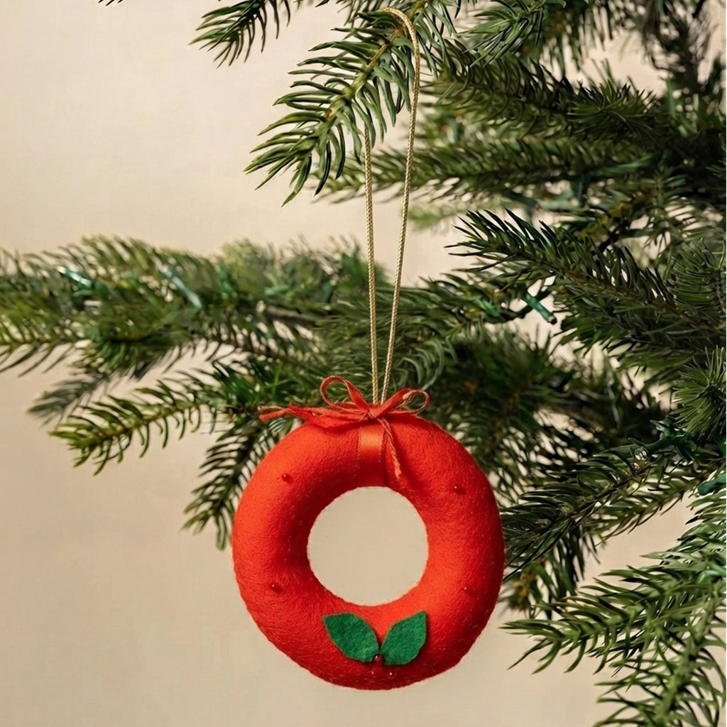 Holly Wreath Ornament