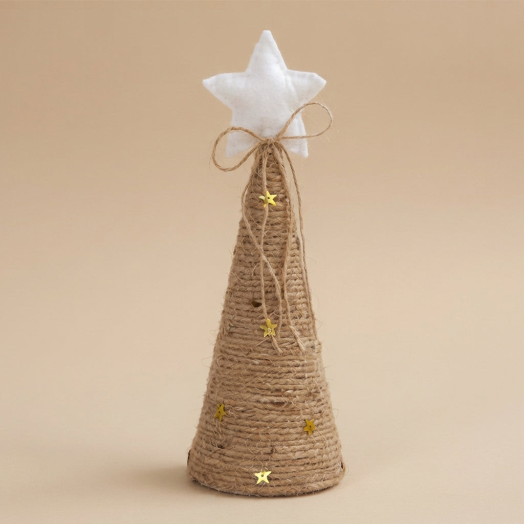 Mini Burlap Christmas Tree