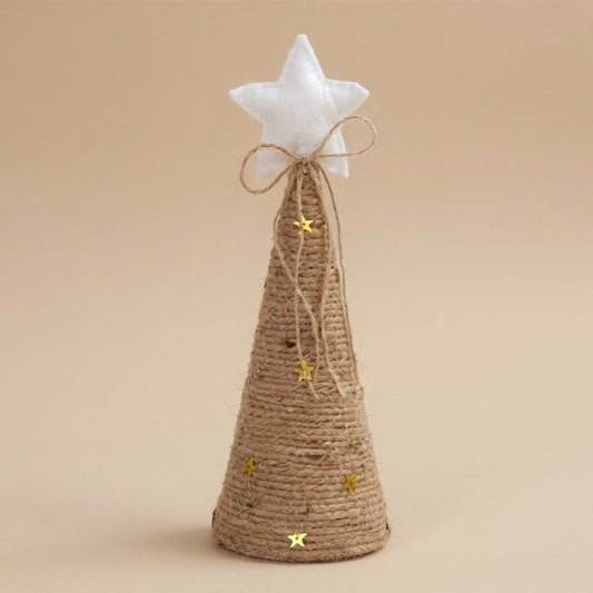 Mini Burlap Christmas Tree