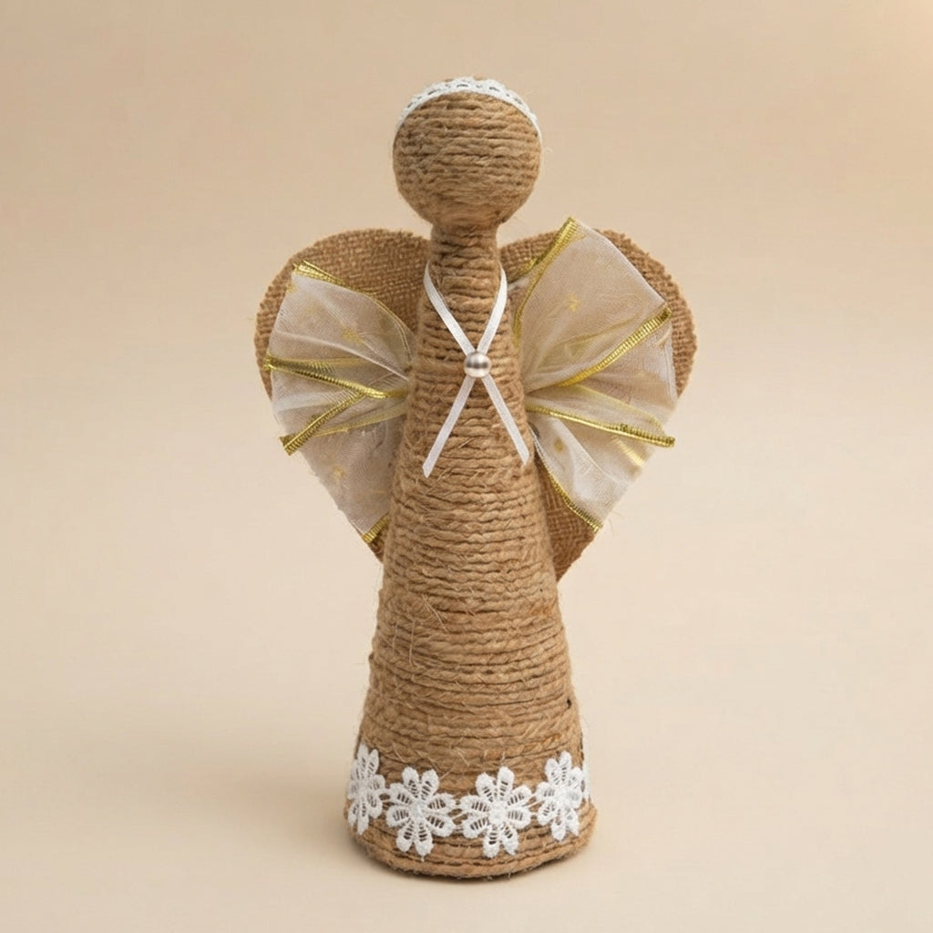 Burlap Thread Angel Ornament