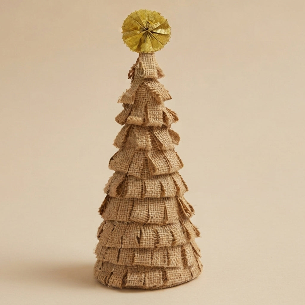 Burlap Flap Mini Christmas Tree