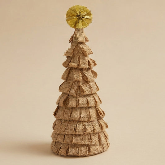 Burlap Flap Mini Christmas Tree