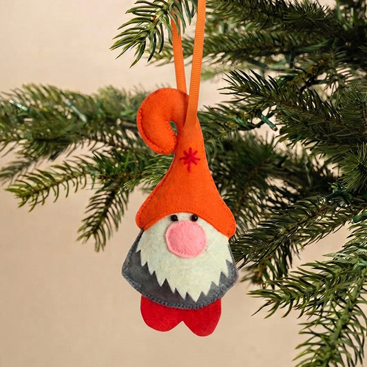 Orange Gnome Ornament