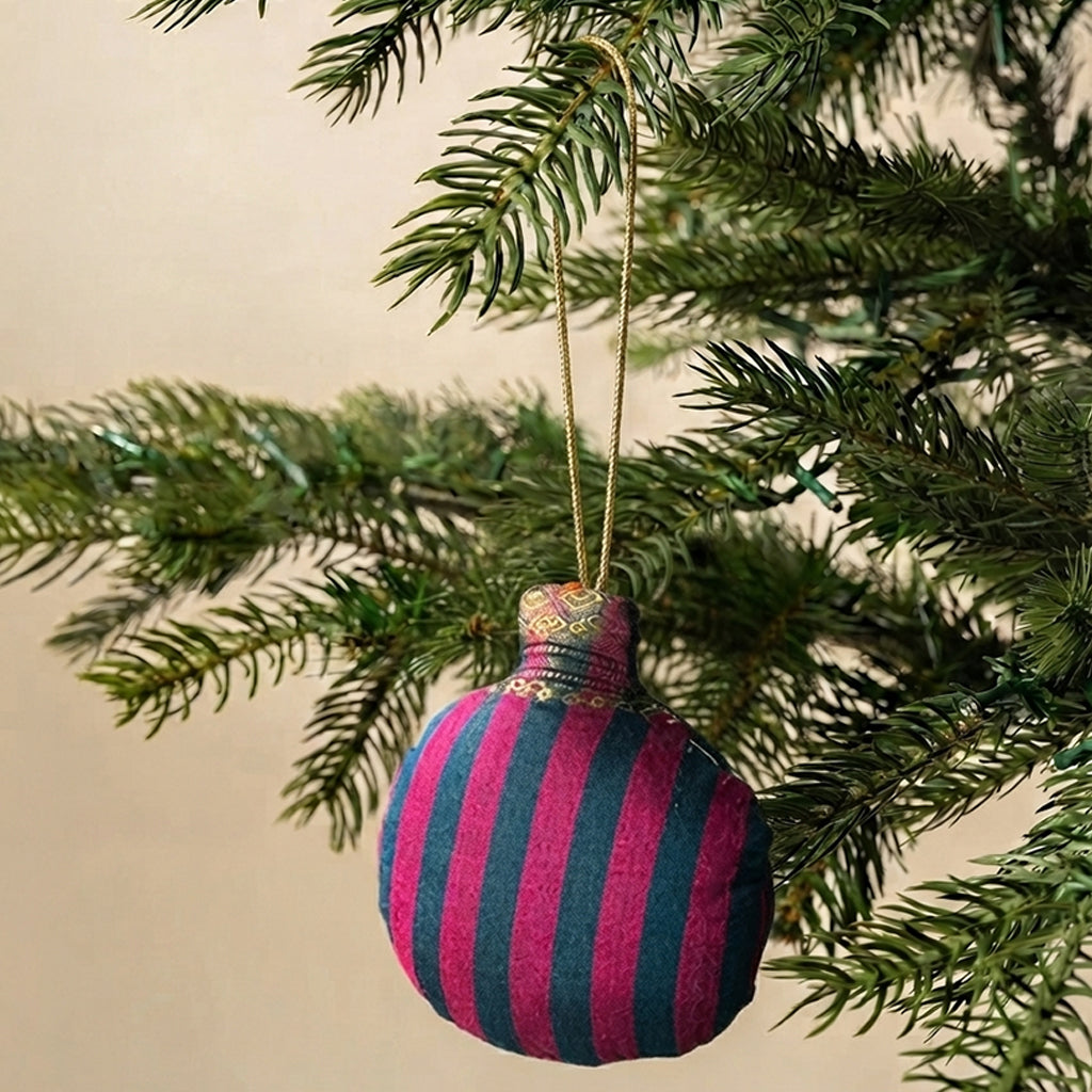Stripped Bauble Tree Ornament