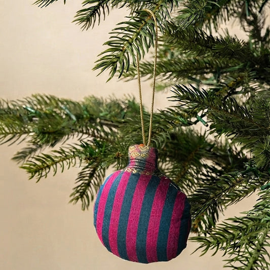 Stripped Bauble Tree Ornament