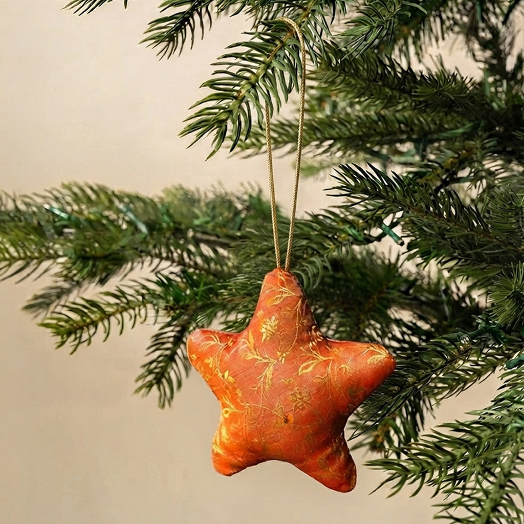 Orange Star Tree Ornament