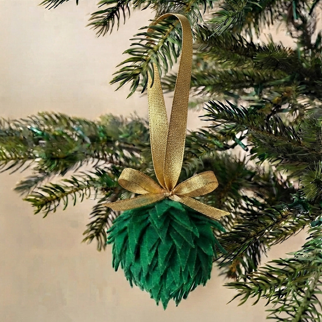 Grinch Green Felt Bauble