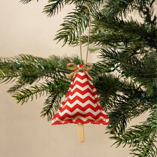 Red & White Chevron Stripe Tree