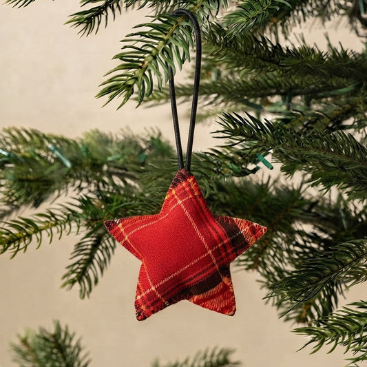 Gingham Star Tree Ornament