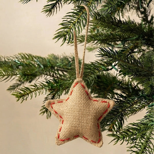 Adorable Burlap Star Ornament