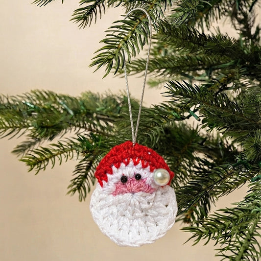 Pink Faced Santa Ornament