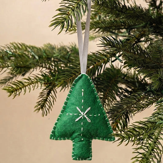 Dewy Felt Christmas Tree Ornament