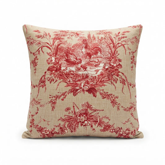 Crimson Duo Cushion Cover