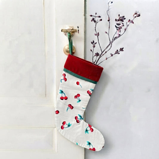 Cherry Christmas Stocking