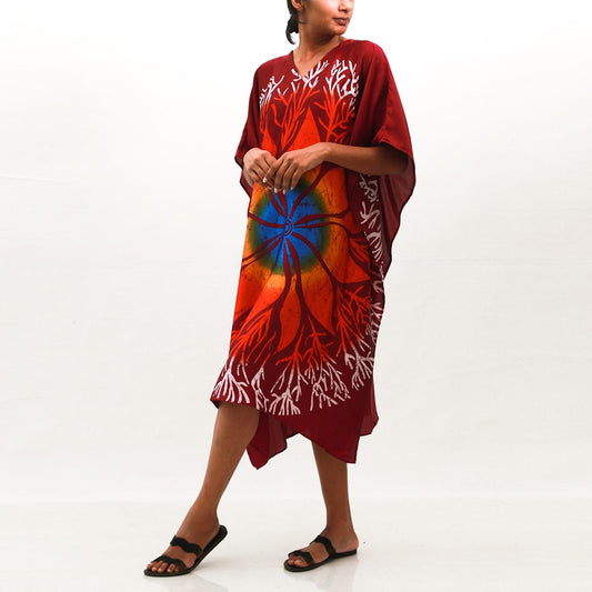 Sun Flower Batik Kaftan