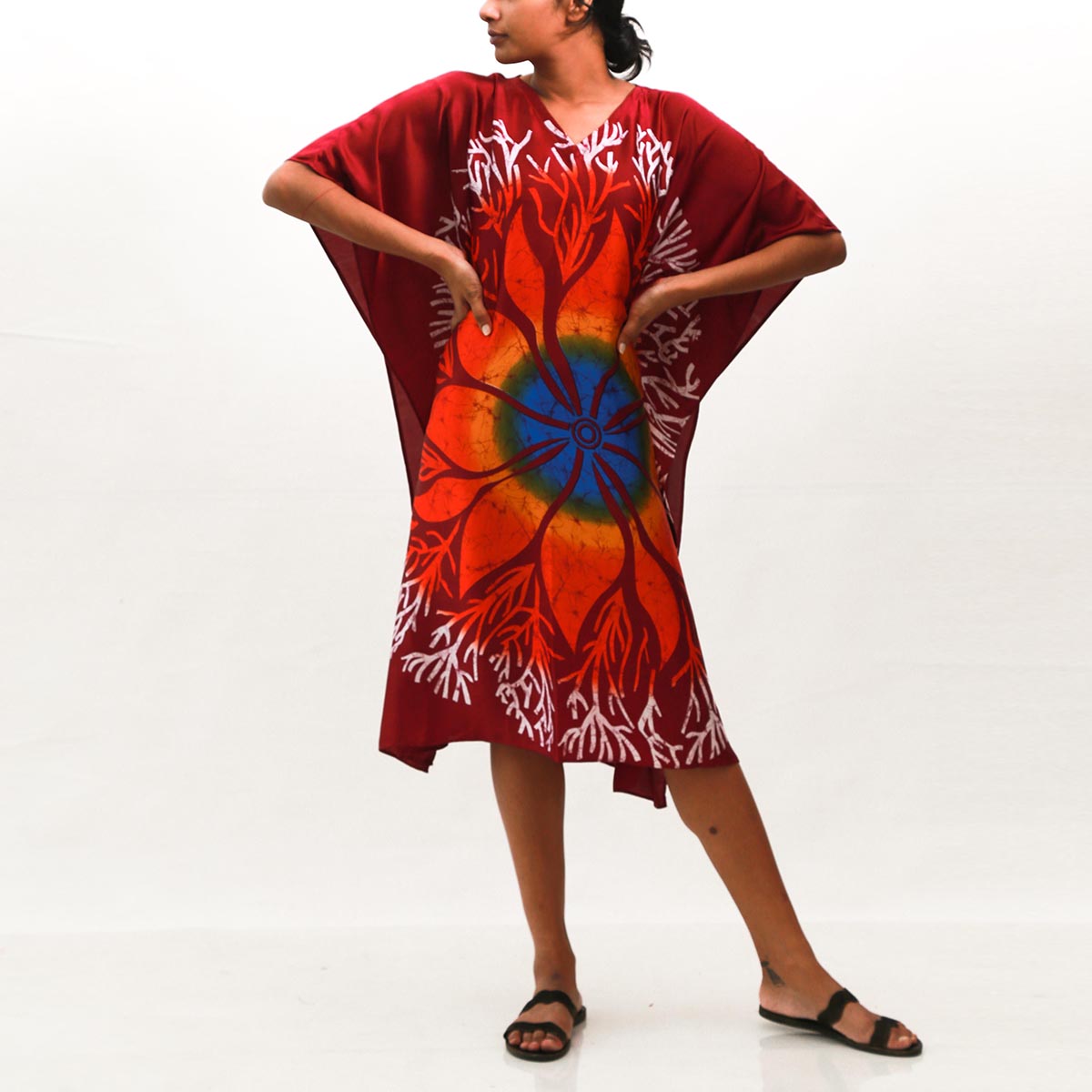 Sun Flower Batik Kaftan