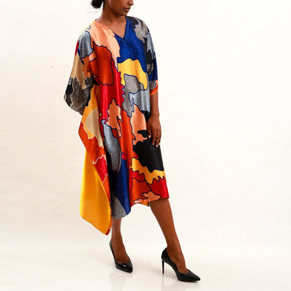 Autumn Silk Batik Kaftan