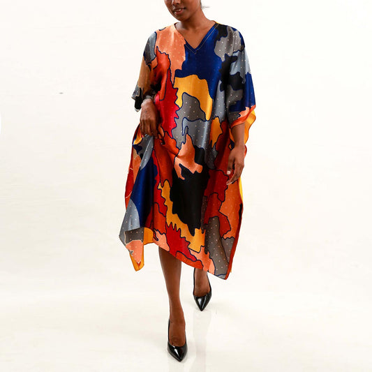 Autumn Silk Batik Kaftan