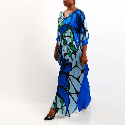 Glassy Silk Batik Kaftan