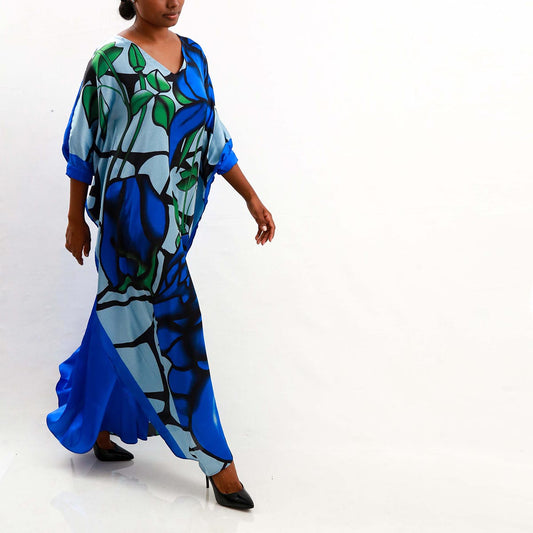Glassy Silk Batik Kaftan