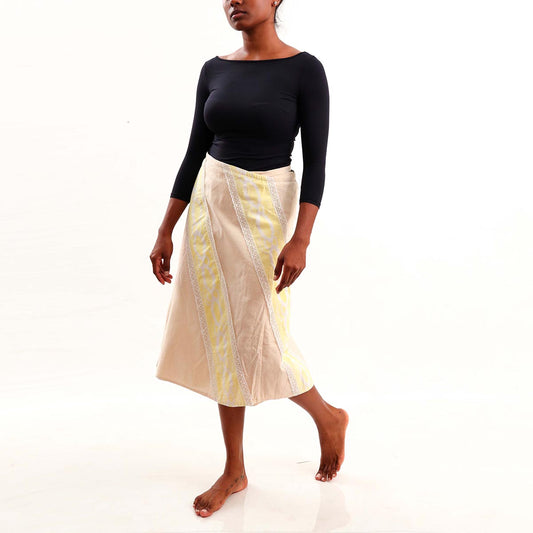 Laced Batik Wrap Around Skirt
