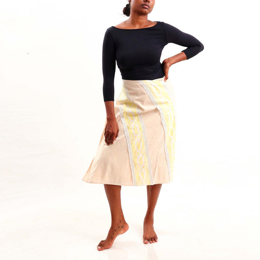 Laced Batik Wrap Around Skirt