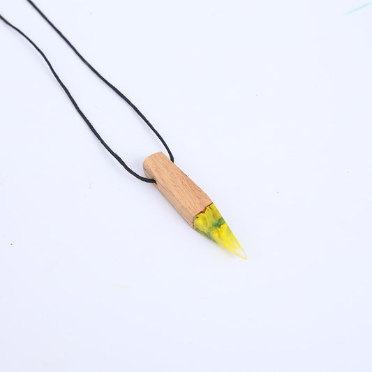 Wood and Resin Yellow Mixed Chain