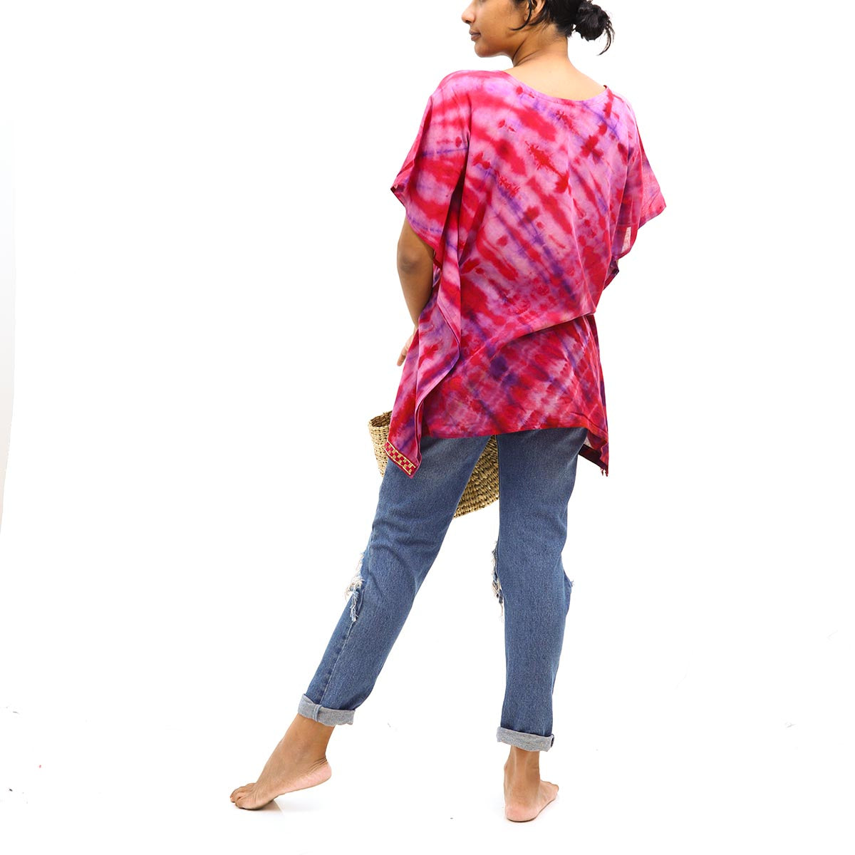 Pink Hues Tie Dye Poncho