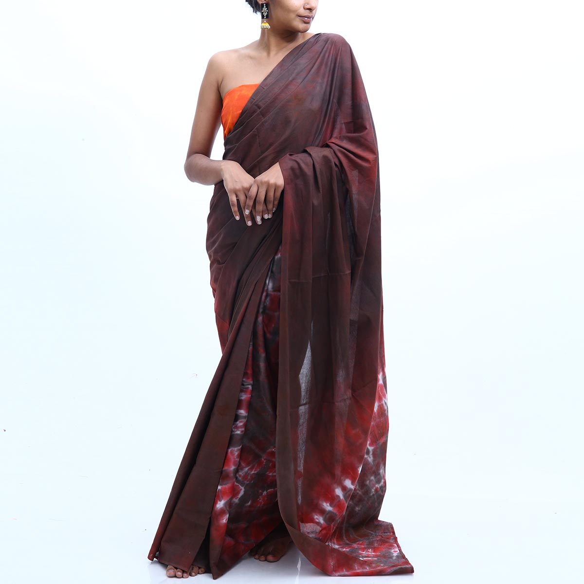 Flame Tie Dye Saree