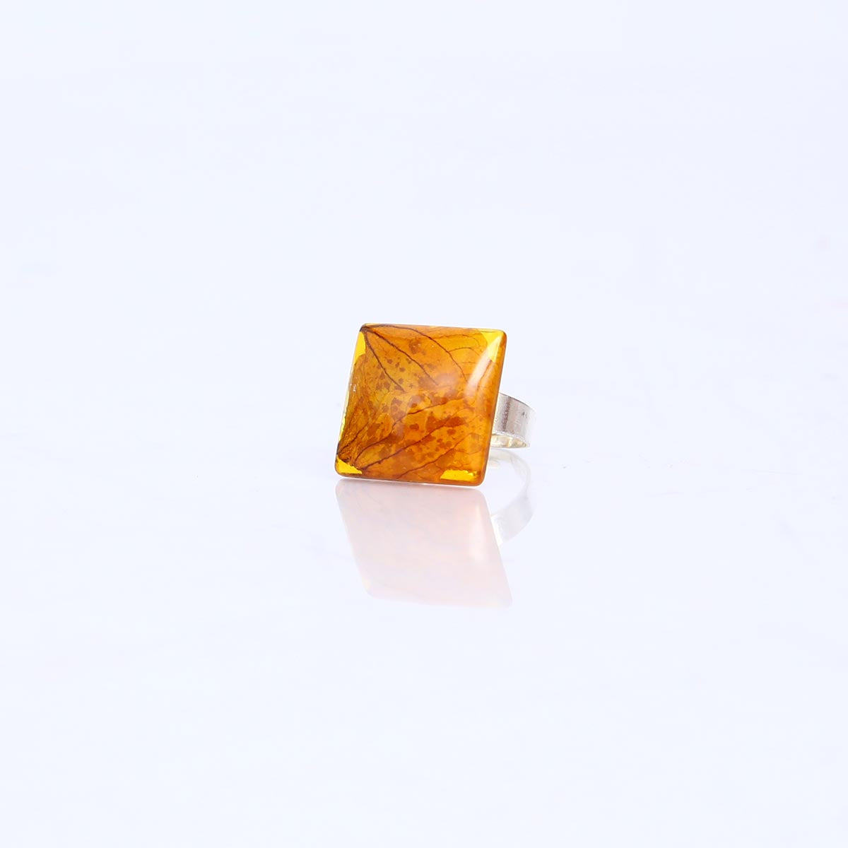 Yellow Petal Round Ring