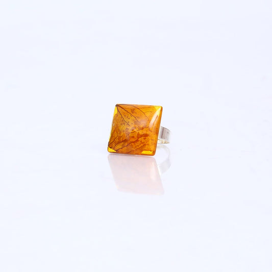 Yellow Petal Round Ring