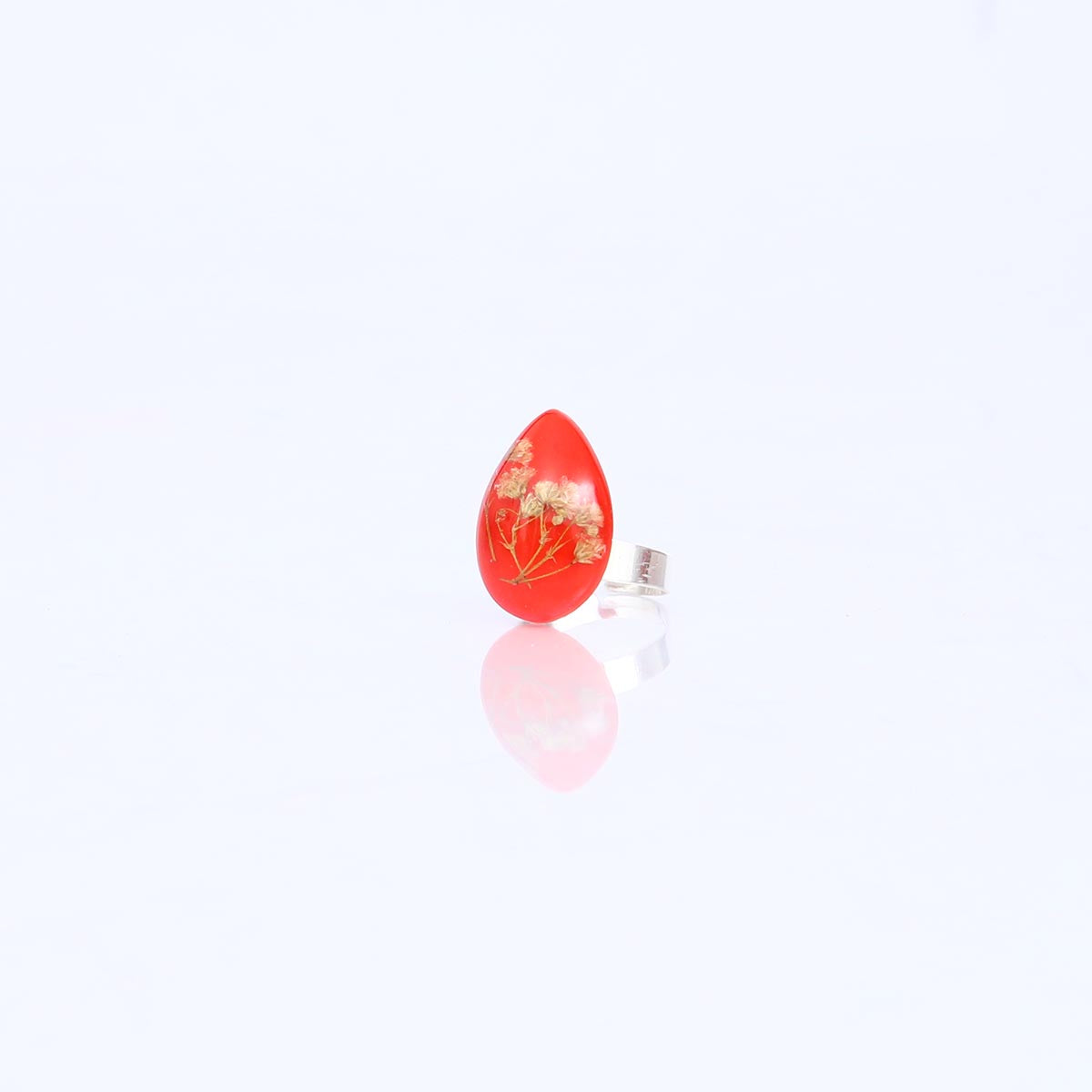Red DropFlower Ring